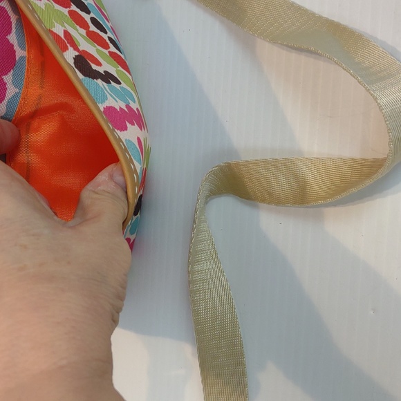 Lily Bloom Multi-Color Polka Dot Crossbody Purse Karma Bloom Fabric Initial "C" - Picture 8 of 15